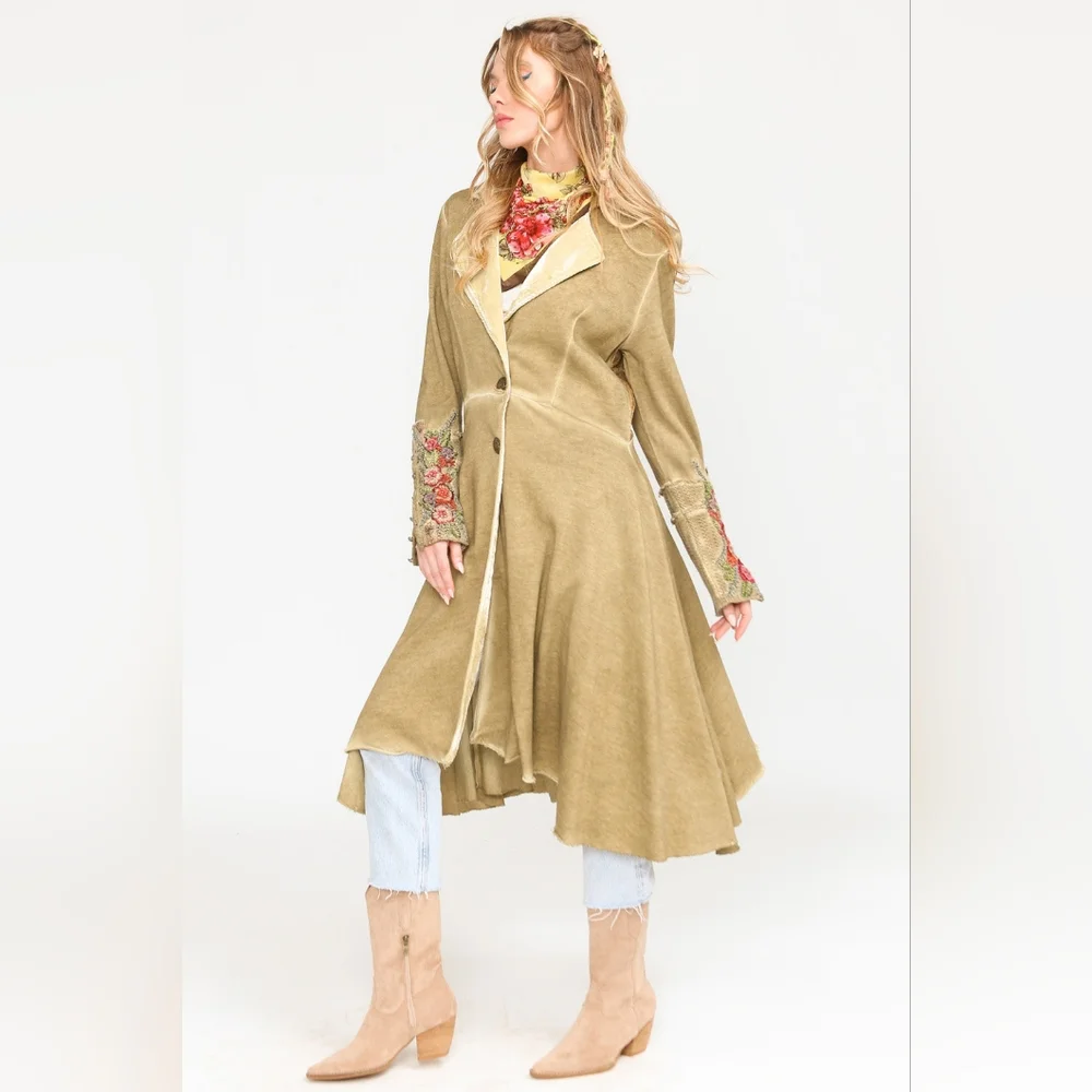 Aratta The Heart of Autumn Coat In Antique Bronze - Picture 5 of 12